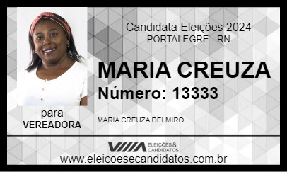 Candidato MARIA CREUZA 2024 - PORTALEGRE - Eleições