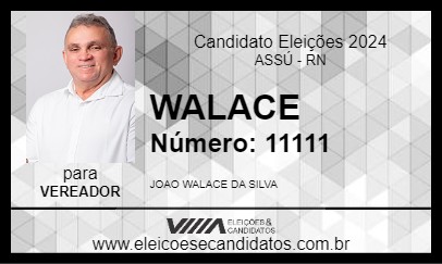 Candidato WALACE 2024 - ASSÚ - Eleições