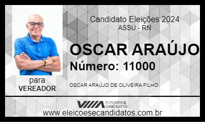 Candidato OSCAR ARAÚJO 2024 - ASSÚ - Eleições