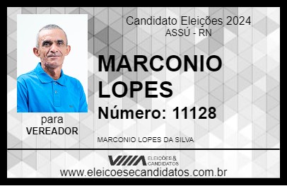 Candidato MARCONIO LOPES 2024 - ASSÚ - Eleições