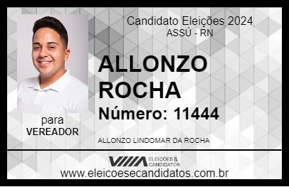 Candidato ALLONZO ROCHA 2024 - ASSÚ - Eleições