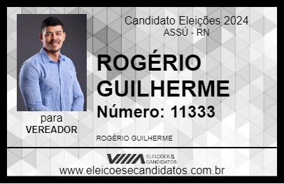 Candidato ROGÉRIO GUILHERME 2024 - ASSÚ - Eleições