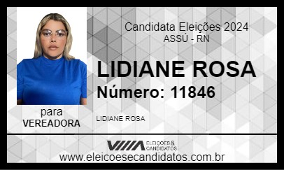 Candidato LIDIANE ROSA 2024 - ASSÚ - Eleições