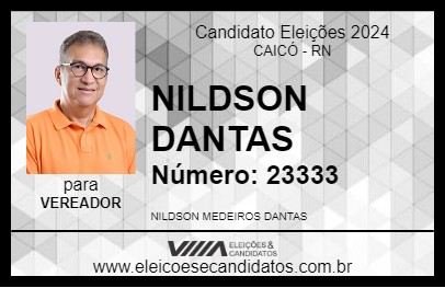 Candidato NILDSON DANTAS 2024 - CAICÓ - Eleições