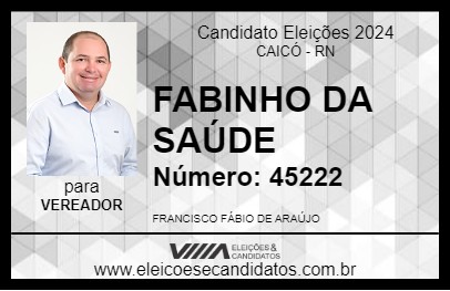 Candidato FABINHO DA SAÚDE 2024 - CAICÓ - Eleições