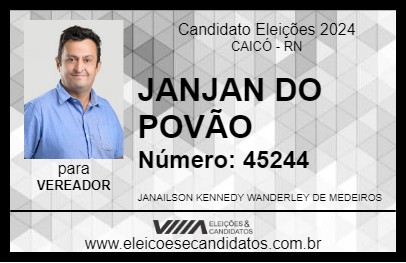 Candidato JANJAN DO POVÃO 2024 - CAICÓ - Eleições