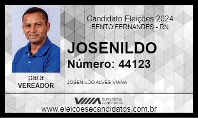 Candidato JOSENILDO 2024 - BENTO FERNANDES - Eleições