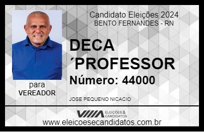 Candidato DECA ´PROFESSOR 2024 - BENTO FERNANDES - Eleições