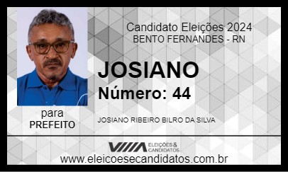 Candidato JOSIANO 2024 - BENTO FERNANDES - Eleições