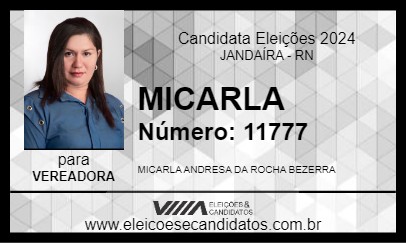 Candidato MICARLA 2024 - JANDAÍRA - Eleições