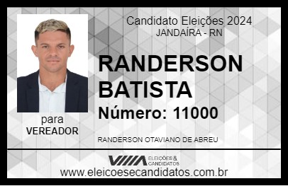 Candidato RANDERSON BATISTA 2024 - JANDAÍRA - Eleições