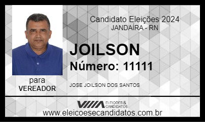 Candidato JOILSON 2024 - JANDAÍRA - Eleições