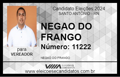 Candidato NEGAO DO FRANGO 2024 - SANTO ANTÔNIO - Eleições