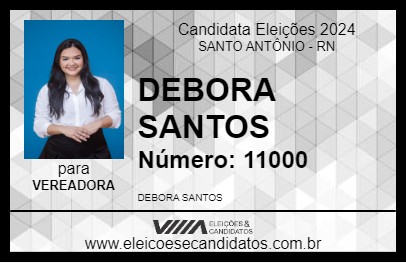 Candidato DEBORA SANTOS 2024 - SANTO ANTÔNIO - Eleições