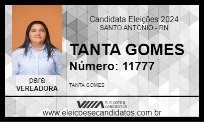 Candidato TANTA GOMES 2024 - SANTO ANTÔNIO - Eleições