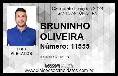 Candidato BRUNINHO OLIVEIRA 2024 - SANTO ANTÔNIO - Eleições