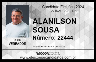 Candidato ALANILSON SOUSA 2024 - CARNAUBAIS - Eleições