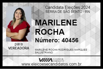 Candidato MARILENE ROCHA 2024 - SERRA DE SÃO BENTO - Eleições