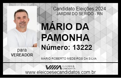 Candidato MÁRIO DA PAMONHA 2024 - JARDIM DO SERIDÓ - Eleições