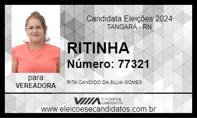 Candidato RITINHA 2024 - TANGARÁ - Eleições