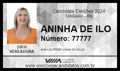 Candidato ANINHA DE ILO 2024 - TANGARÁ - Eleições