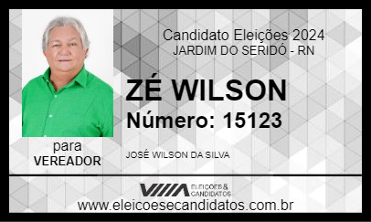 Candidato ZÉ WILSON 2024 - JARDIM DO SERIDÓ - Eleições