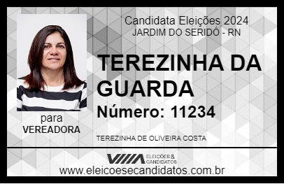 Candidato TEREZINHA DA GUARDA 2024 - JARDIM DO SERIDÓ - Eleições