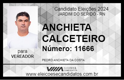 Candidato ANCHIETA CALCETEIRO 2024 - JARDIM DO SERIDÓ - Eleições