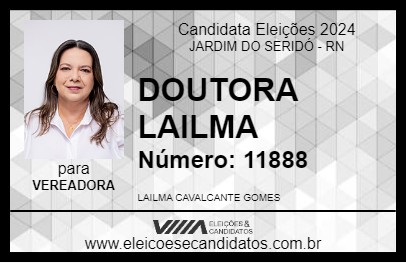 Candidato DOUTORA LAILMA 2024 - JARDIM DO SERIDÓ - Eleições