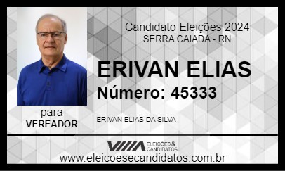 Candidato ERIVAN ELIAS 2024 - SERRA CAIADA - Eleições