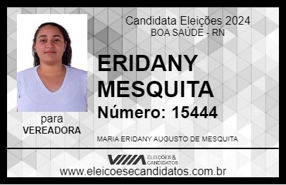 Candidato ERIDANY MESQUITA 2024 - BOA SAÚDE - Eleições