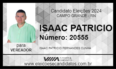 Candidato ISAAC PATRICIO 2024 - CAMPO GRANDE - Eleições