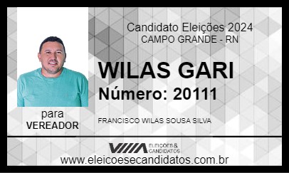 Candidato WILAS GARI 2024 - CAMPO GRANDE - Eleições