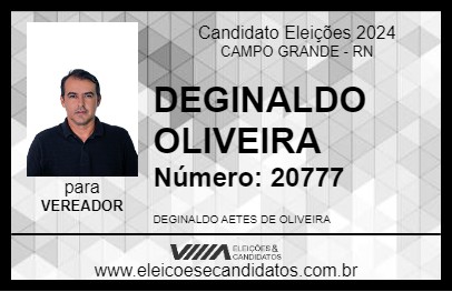 Candidato DEGINALDO OLIVEIRA 2024 - CAMPO GRANDE - Eleições