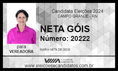 Candidato NETA GÓIS 2024 - CAMPO GRANDE - Eleições