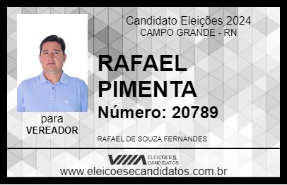 Candidato RAFAEL PIMENTA 2024 - CAMPO GRANDE - Eleições