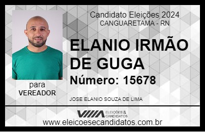 Candidato ELANIO IRMÃO DE GUGA 2024 - CANGUARETAMA - Eleições