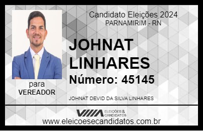 Candidato JOHNAT LINHARES 2024 - PARNAMIRIM - Eleições