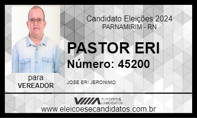 Candidato PASTOR ERI 2024 - PARNAMIRIM - Eleições