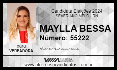 Candidato MAYLLA BESSA 2024 - SEVERIANO MELO - Eleições