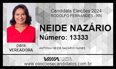 Candidato NEIDE NAZÁRIO 2024 - RODOLFO FERNANDES - Eleições