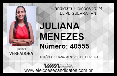 Candidato JULIANA MENEZES 2024 - FELIPE GUERRA - Eleições