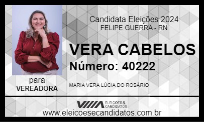 Candidato VERA CABELOS 2024 - FELIPE GUERRA - Eleições