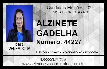 Candidato ALZINETE GADELHA 2024 - NÍSIA FLORESTA - Eleições