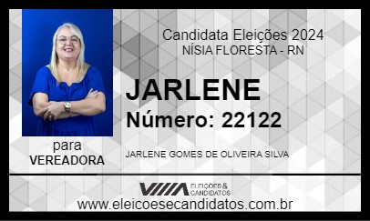 Candidato JARLENE 2024 - NÍSIA FLORESTA - Eleições