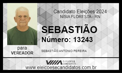 Candidato VEINHO DA BICA 2024 - NÍSIA FLORESTA - Eleições