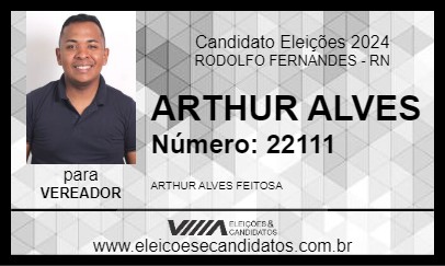 Candidato ARTHUR ALVES 2024 - RODOLFO FERNANDES - Eleições