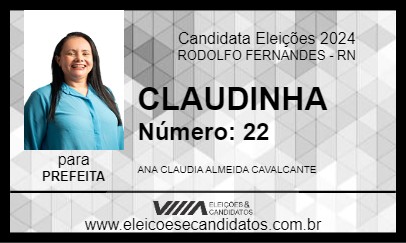 Candidato CLAUDINHA 2024 - RODOLFO FERNANDES - Eleições