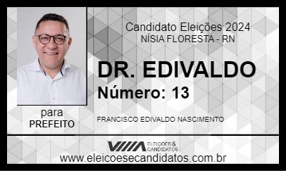 Candidato DR. EDIVALDO 2024 - NÍSIA FLORESTA - Eleições