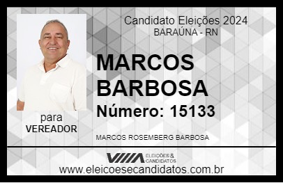 Candidato MARCOS BARBOSA 2024 - BARAÚNA - Eleições